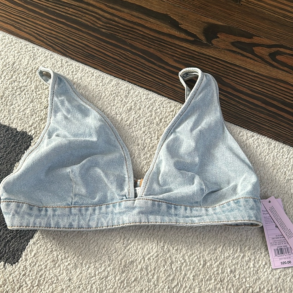 BRAND NEW women’s denim bralette.